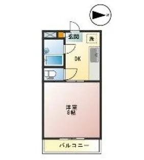 フラット白馬【1階】の間取り