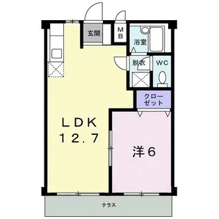 エルディムみまや【1階】の間取り