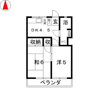 中野コーポラス【1階】の間取り
