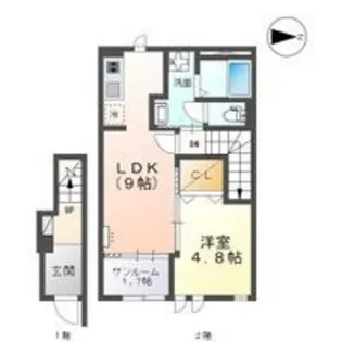 シャトレーン【2階】の間取り