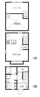 ベルビュー草加【2階】の間取り