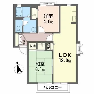 エコープラザXIII【2階】の間取り