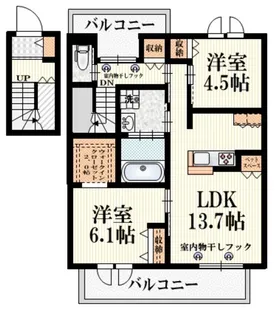 グリーンテラス上水本町 サウス【2階】の間取り