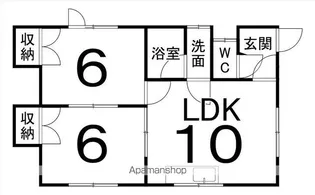 コーポイチカワ【1階】の間取り