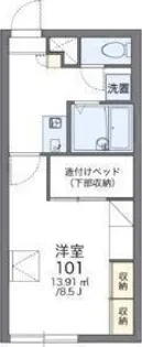 アルシオーネ富丘(旧:レオパレスパインツリー)【1階】の間取り