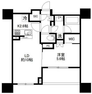 THE GRAND MILLENNIA TOWER&SUITE【10階】の間取り
