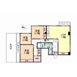 ライトクローバー【1階】の間取り