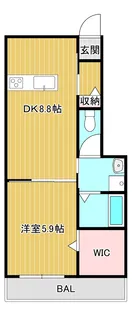 ヴレクールA【1階】の間取り