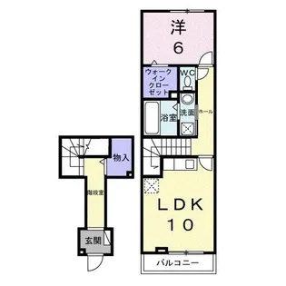 ア コート デ パルク【1階】の間取り