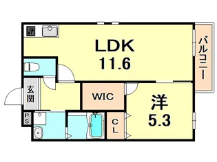 フジパレス津門中央公園3番館【3階】の間取り