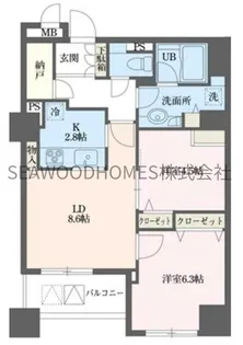 ドゥーエ横浜駅前【2階】の間取り