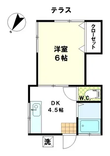 コーポ栗原【1階】の間取り