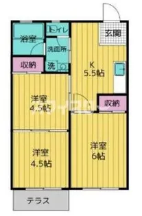 宏和マンション【1階】の間取り