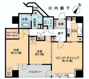 フォーシーズンズグランデ一番町【8階】の間取り