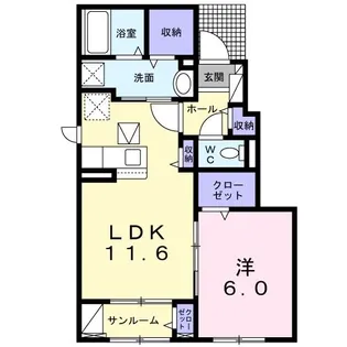 ヴィラ リバティ【1階】の間取り