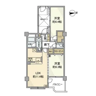 ライオンズガーデン笹塚【5階】の間取り