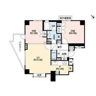 ユアコート東長崎【3階】の間取り