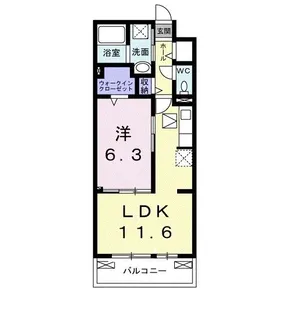 ユウアイグランデ 神立【1階】の間取り