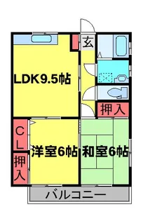花島ハイツ【1階】の間取り