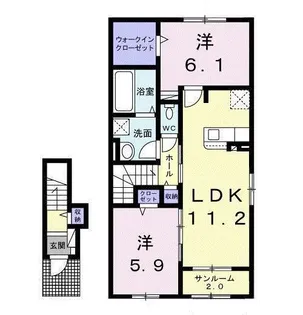 ウィンドローズ【2階】の間取り