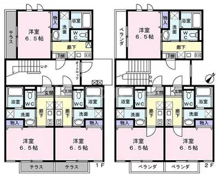 ハレ大津ヶ丘【1階】の間取り