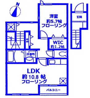 パーシモンコート【2階】の間取り