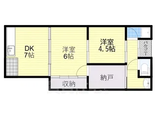 ニュー香里ヶ丘ハイツ【2階】の間取り