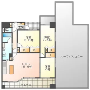 ポレスター鈴鹿【10階】の間取り