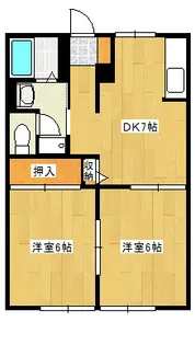 サリーナスB【2階】の間取り