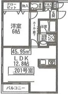 ビューパレス富士見ヶ丘B【2階】の間取り