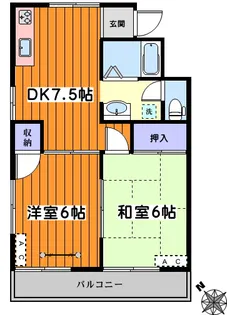 メゾンラプラーニュ【2階】の間取り