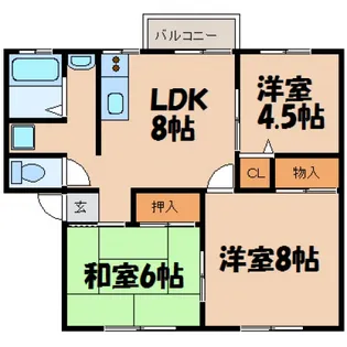 エステート安芸3【2階】の間取り