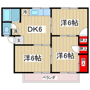 3DKの間取り画像
