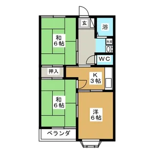 第2コーポ安久【2階】の間取り