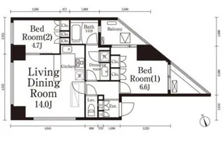 パークキューブ春日安藤坂【7階】の間取り