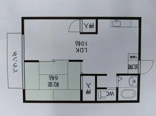 北久米ハイツ【1階】の間取り