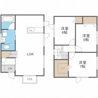 北海道札幌市中央区宮の森四条10【一戸建】の間取り