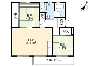 UR江南【4階】の間取り