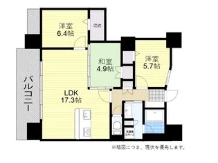 サンパーク明野東 401号【4階】の間取り