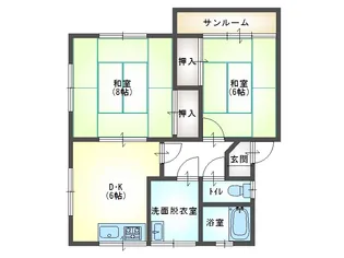 メゾン川口D【1階】の間取り