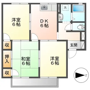 キャッスル平田B【2階】の間取り
