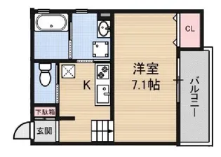 大阪府堺市西区浜寺石津町西4【アパート】の間取り
