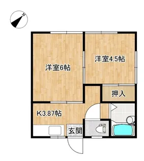 ミユキハイツ【1階】の間取り