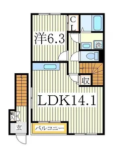 グリーンキャッスルV【2階】の間取り