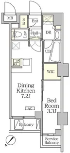 アジールコート池尻大橋【2階】の間取り
