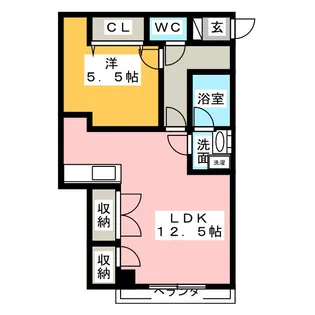 第2中央ビルディング【5階】の間取り