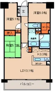 サーパスシティ守谷【9階】の間取り