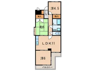 アスパイヤ千鳥が丘【2階】の間取り