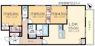シャルマンおおたかの森【2階】の間取り
