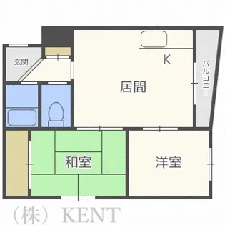 サンエス宮の森フラット【3階】の間取り
